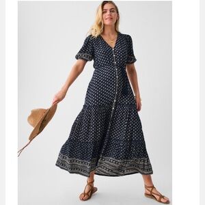 Faherty Orinda Maxi Dress Lotus Floral XXS